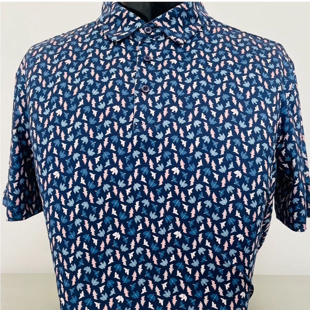 CS Navy Birdies Print Polo